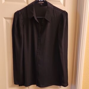 Express Black Casual Button Down Shirt